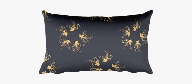 Golden Wreath Pillow - Cushion, transparent png download