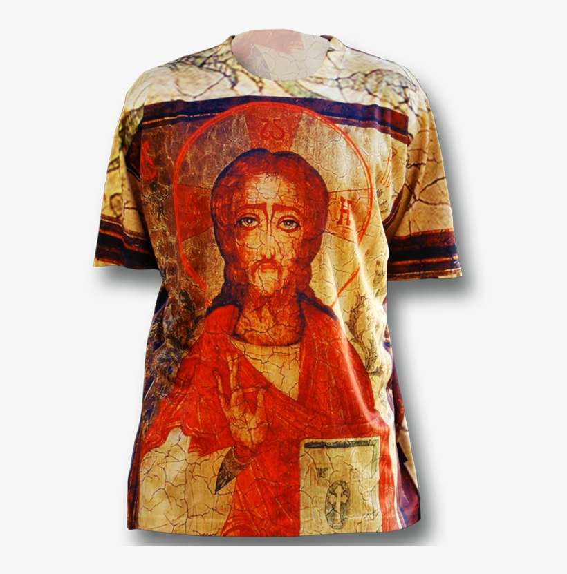 Jesus With Bible Designer T-shirt - Active Shirt, transparent png download