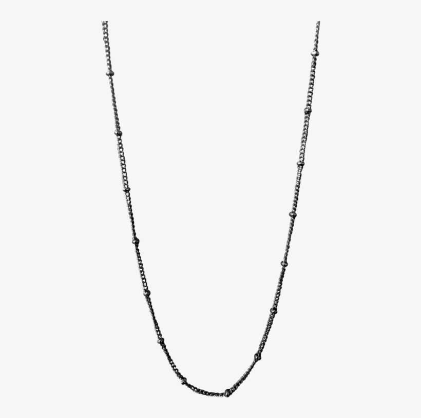 Love Lockets Black Short Fine Ball Chain 50cm - Collier Plume Fossil, transparent png download