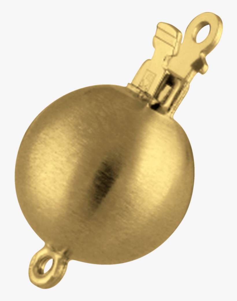 Matt Ball Clasp 585/- Yellow Gold - Brass, transparent png download