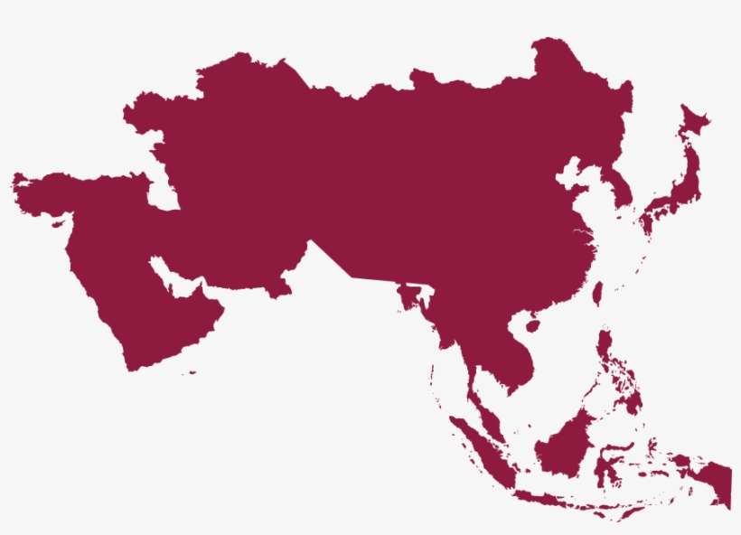 Oxley Group Asia - High Resolution Asia Pacific Map, transparent png download