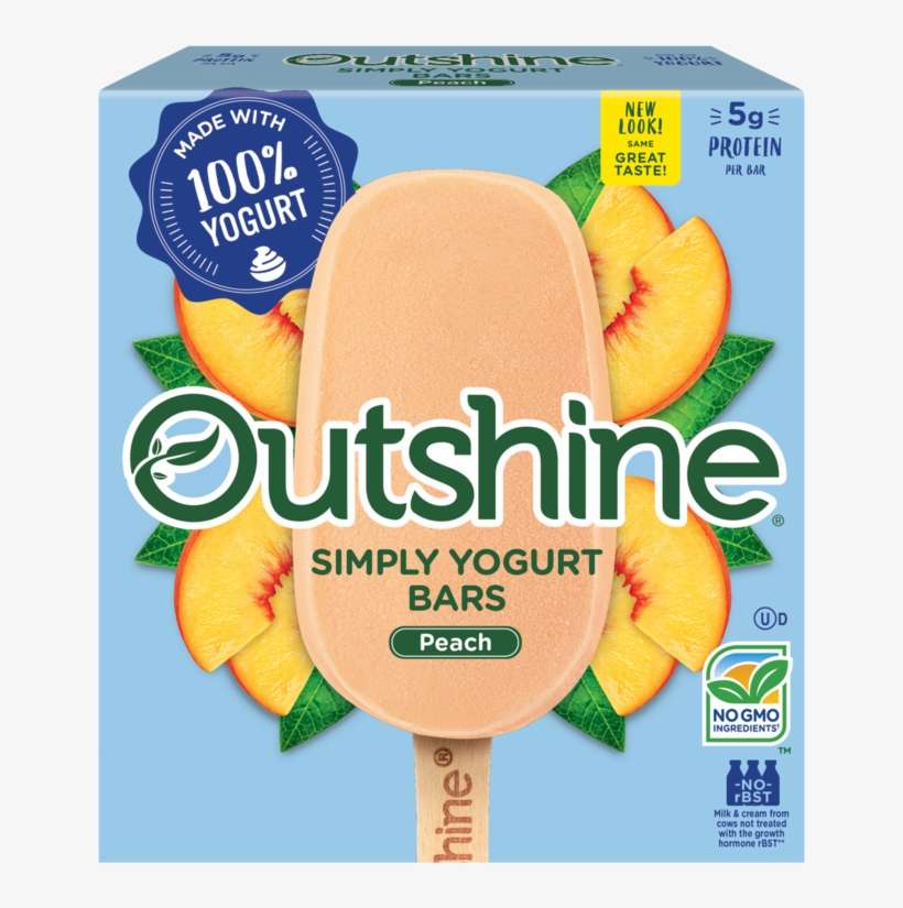Outshine Peach Simply Yogurt Bars - Outshine Peach Yogurt Bars, transparent png download