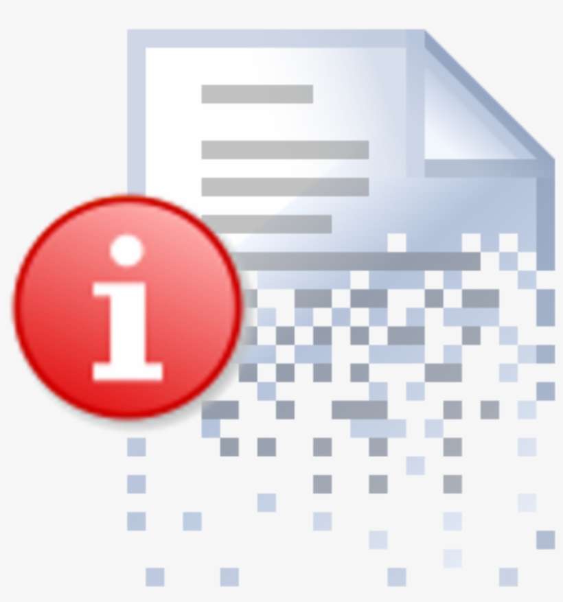 Icon Delete With Red Info Symbol - Information Icon, transparent png download