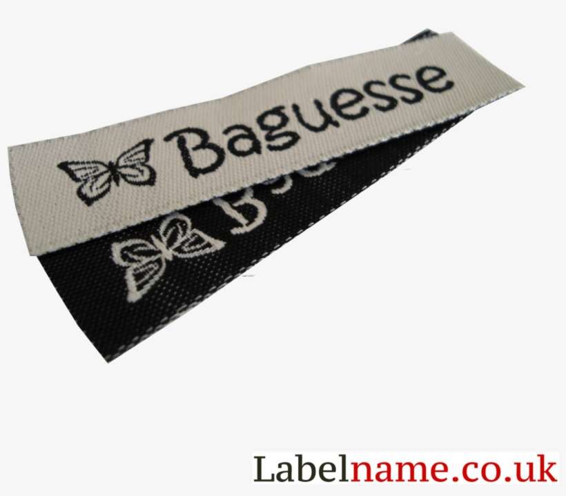 Classic Woven Labels ~ Off-white And Black ~ Font Kristen - Label, transparent png download