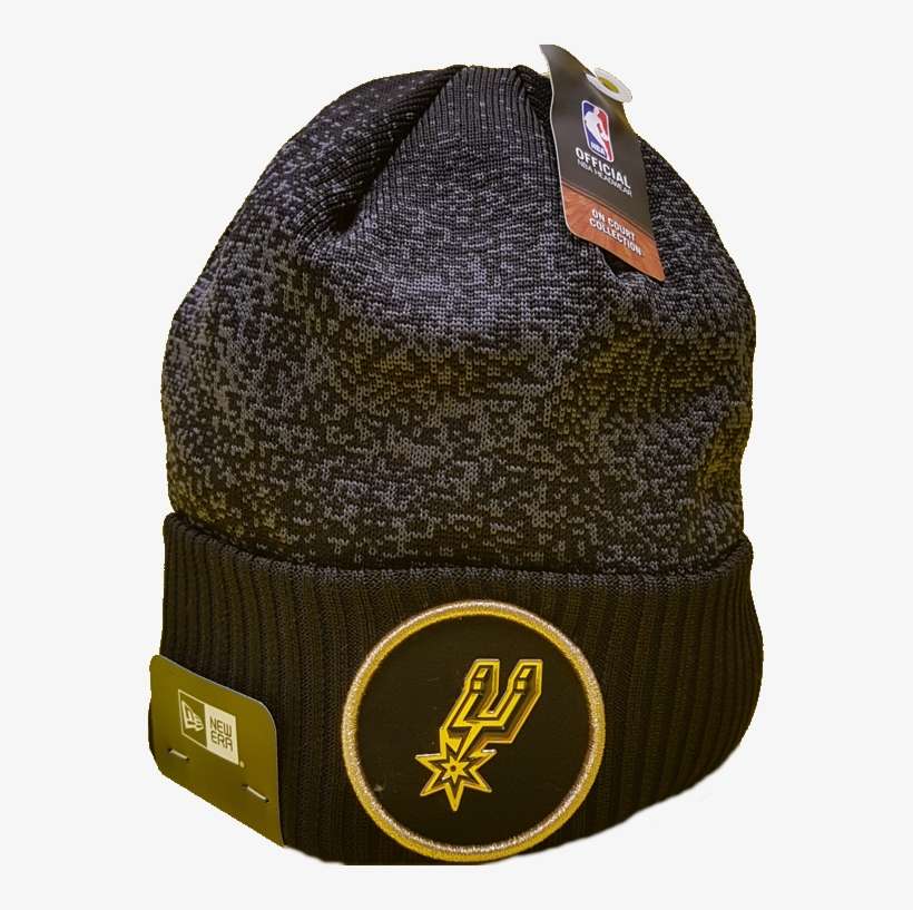 San Antonio Spurs Gold On Court Beanie Toque More Than - San Antonio Spurs, transparent png download