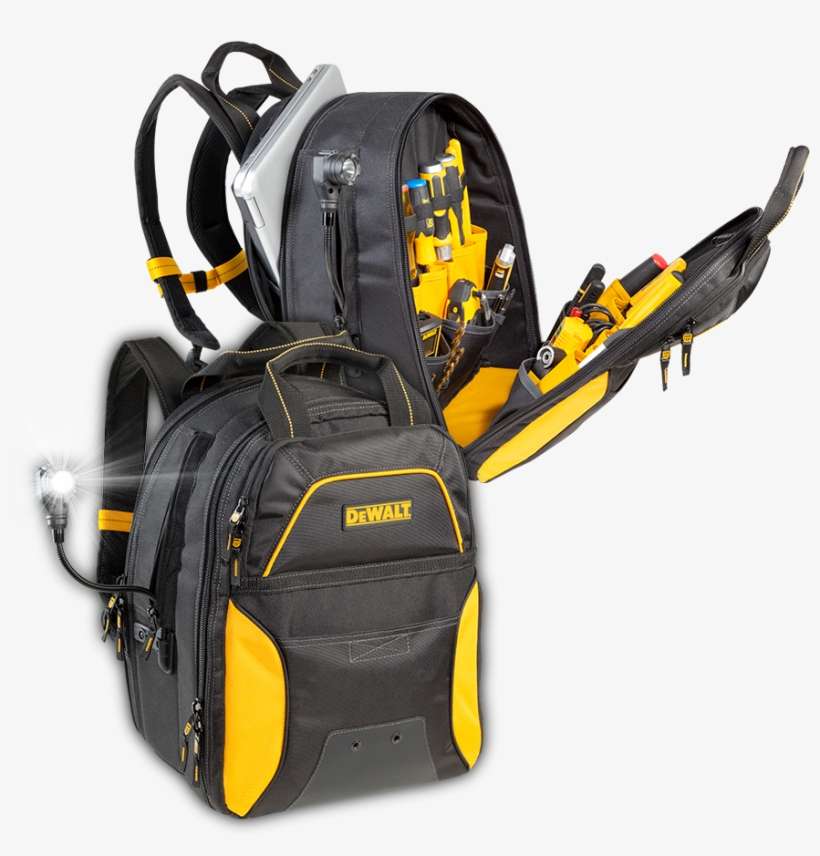 Dewalt Dgcl33 33-pocket Lighted Usb Charging Tool Backpack - Dewalt Dgcl33 33 Pocket Lighted Usb Charging Tool Backpack, transparent png download