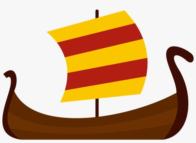Vector Freeuse Photography Illustration Cute Cartoon - Cartoon Transparent Viking Ship, transparent png download
