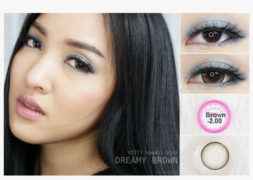 Kitty Kawaii Monthly Contact Lens 1 Pair - Kitty Kawaii Dreamy Brown, transparent png download