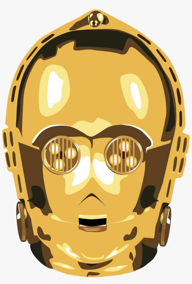 Illustrator Drawing - C3po - C3po Head No Background, transparent png download