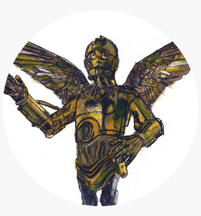 C3po Angel Wings - Illustration, transparent png download