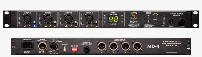 Sound Devices Md-4 Analog To Dante Audio Interface - Tc Electronic Finalizer 48k, transparent png download