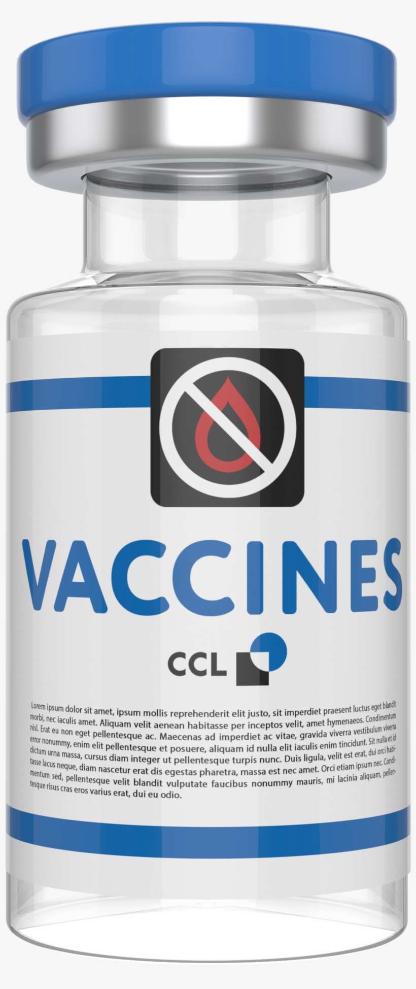 Cold Chain Label On A Vial - Water Bottle, transparent png download