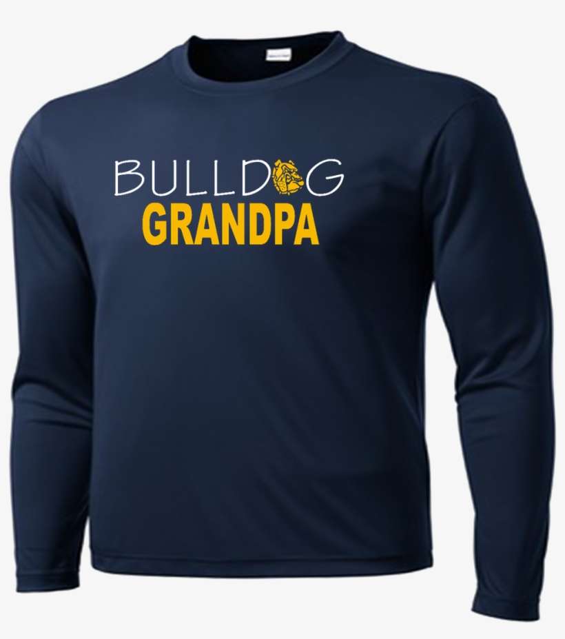 Bulldog Grandpa Performance Tee Ls - 幹 我 好 帥, transparent png download