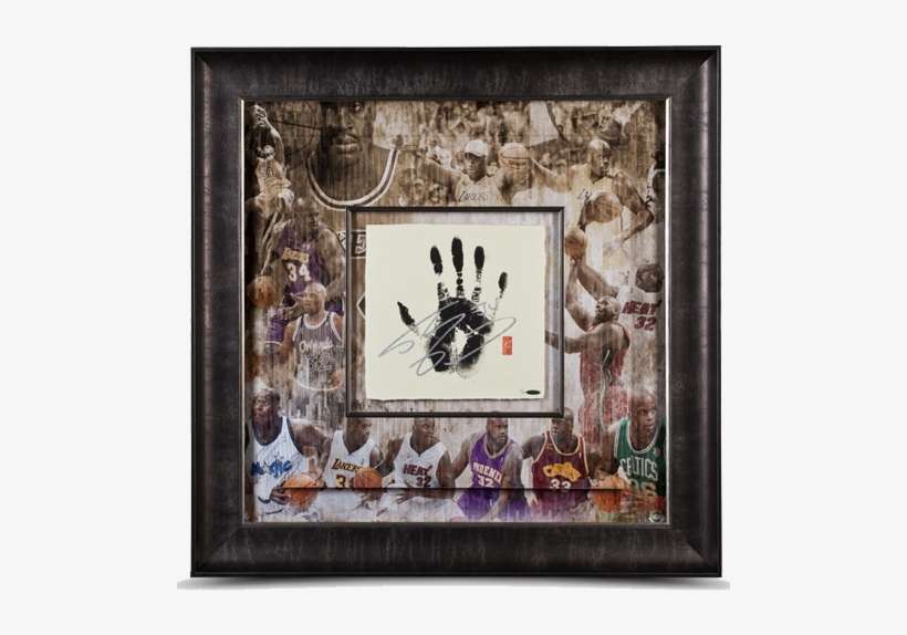 Los Angeles Lakers Shaquille O'neal Career Tegata Framed - Picture Frame, transparent png download