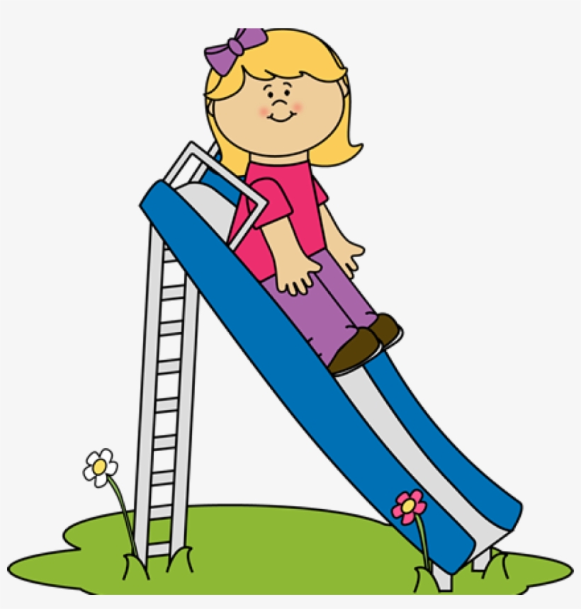 Park Slide Png Clip Art 1668 Clipart Book - Girl On Slide Clipart, transparent png download