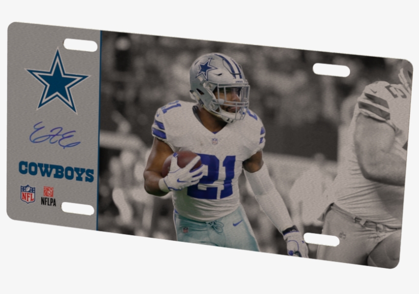 Dallas Cowboys Helmet Frame & Ezekiel Elliott Metal - Dallas Cowboys, transparent png download
