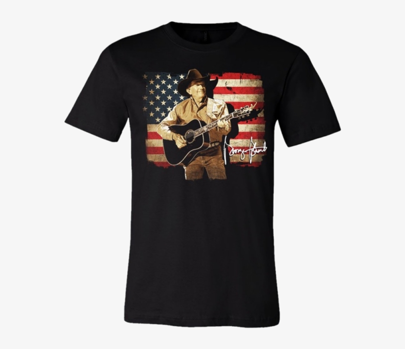 George Strait Black Distressed Flag Tee - Thrasher Kappa Delta Shirt, transparent png download