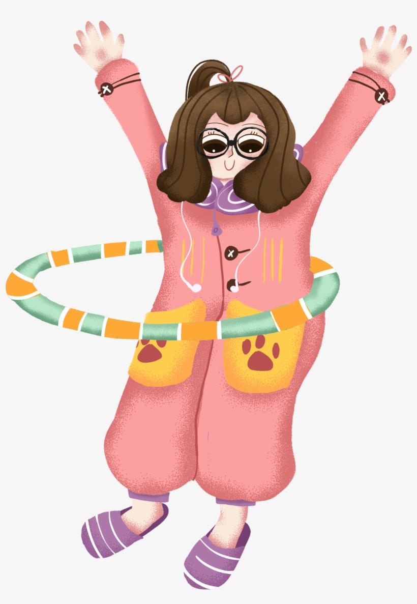 Dibujos Animados Pintado A Mano Ilustración Niña Png - Cartoon, transparent png download