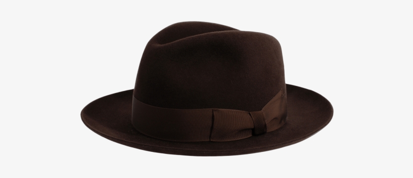 'shirwell' Luxury Handmade Fur Felt Fedora Brown - Men's Felt Hats, transparent png download