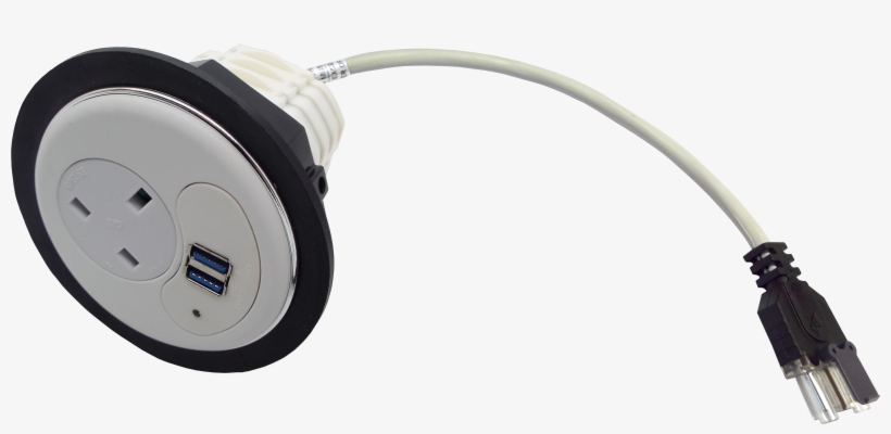 White Porthole With 1 Power, 2 X Usb - Headphones, transparent png download