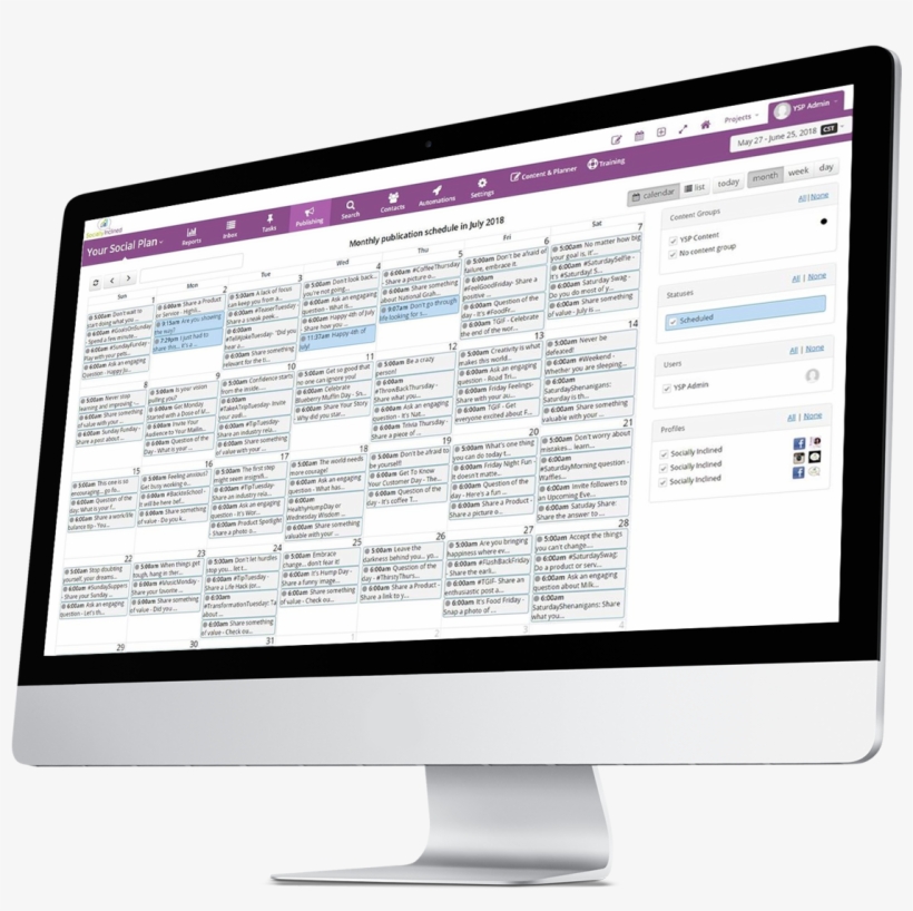 Younique Social Media Marketing Posts And Scheduler, - Computer Monitor, transparent png download