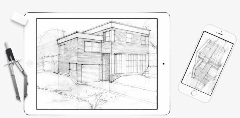 View, Manage & Share All Your Cad Drawings, Synchronize - Náčrt Domu, transparent png download