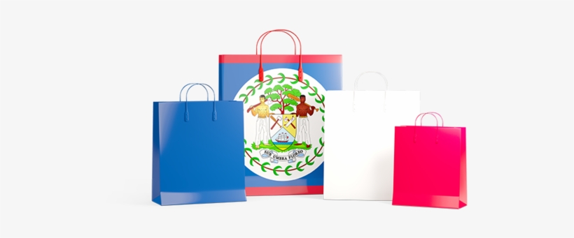 Shopping Bags With Flag - Belize Flag, transparent png download