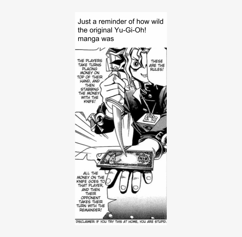The Original Yami Yugi Was A Sociopath - Yugioh Manga Knife, transparent png download