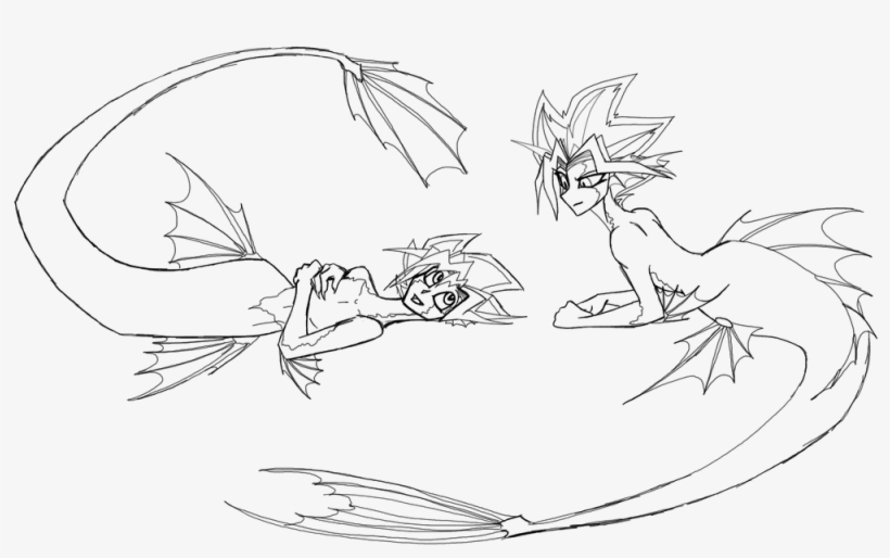 Yami Yugi Mers By - Line Art, transparent png download
