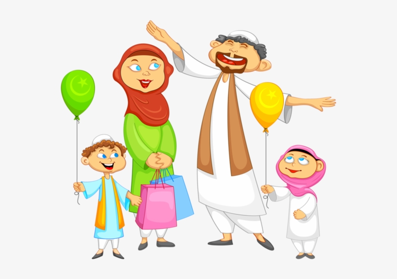 Yellow Moon Shaped Islamic Religious Designs - Eid Al Fitr Clipart, transparent png download