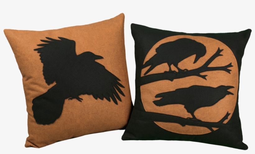 Studio Arethusa Raven Pillows In Copper And Black - Cushion, transparent png download