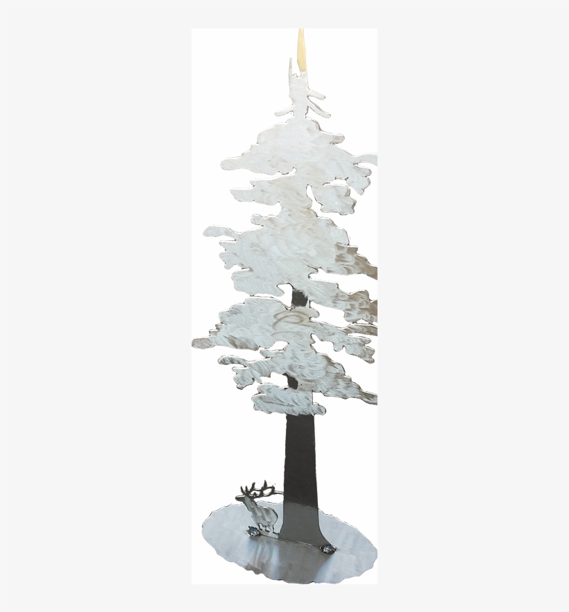 Metal Displays, Redwood Tree W/ Elk Stand-up Display, - Christmas Tree, transparent png download