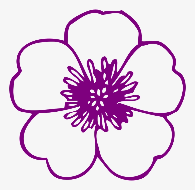 Violet Flower Clip Art, transparent png download