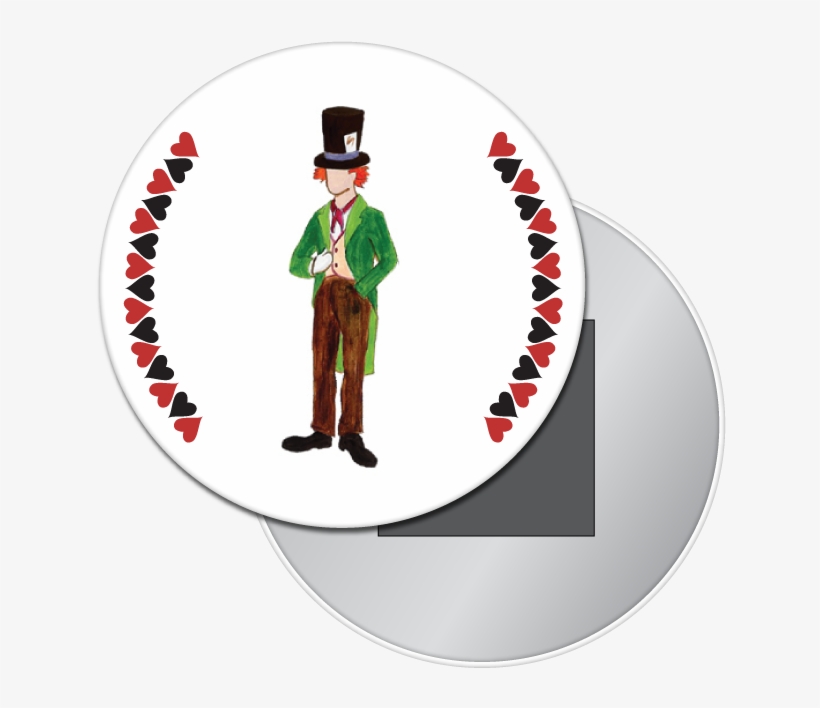 Mad Hatter Button / Magnet - Alice's Adventures In Wonderland, transparent png download