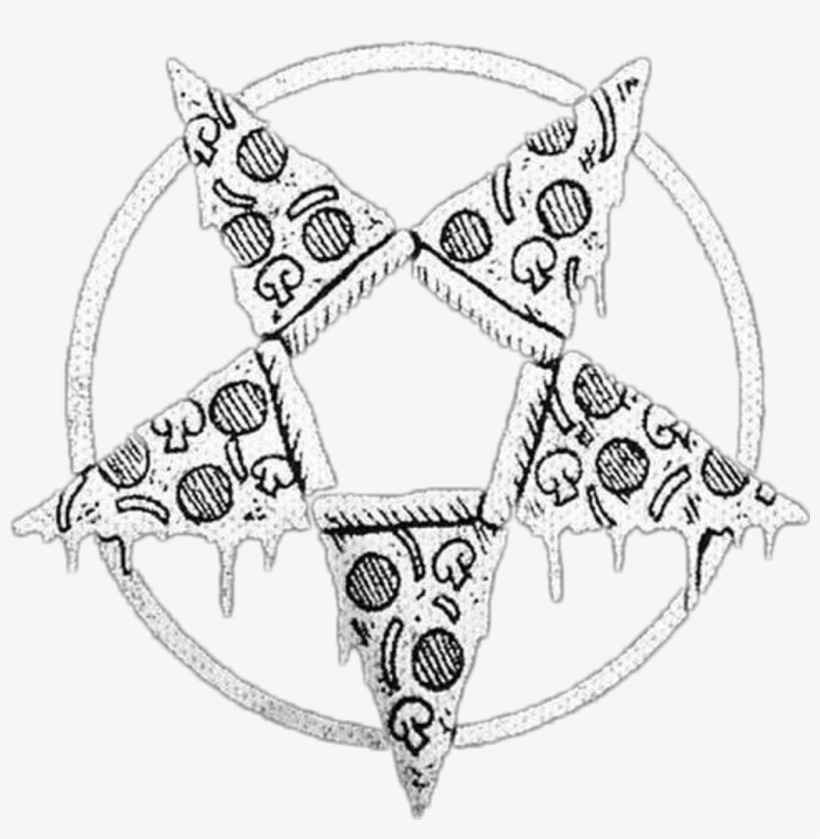 Satan Baphomet Pentagram 666 Satanic Satanist Satans - Pizza Pentagram Transparent, transparent png download