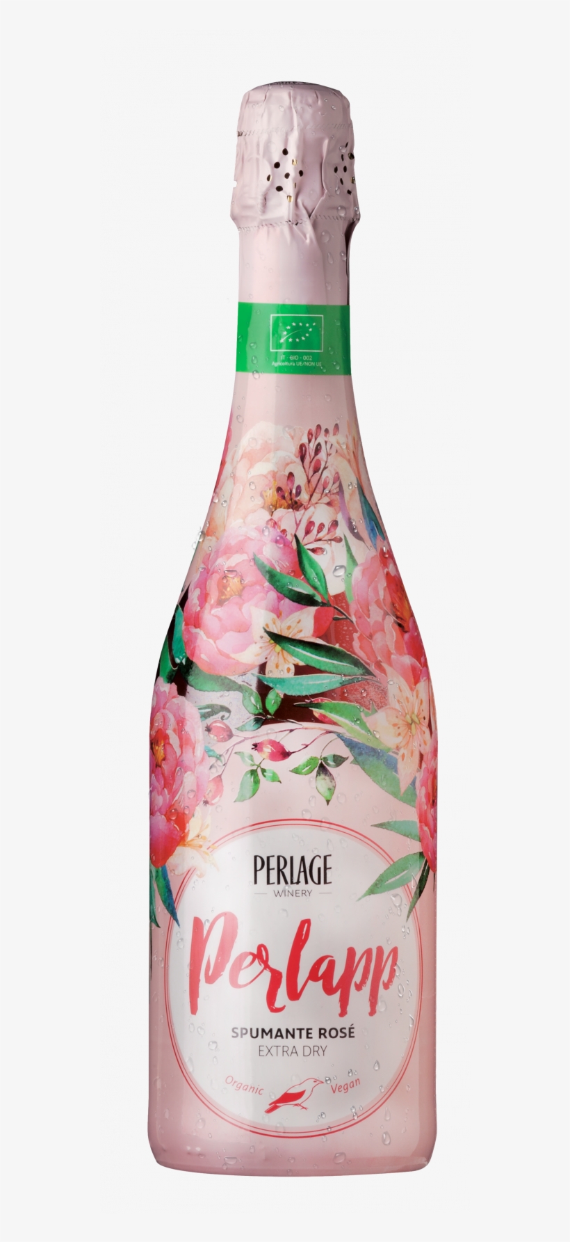Spumante Extra Dry Perlapp Organic Rosé - Glass Bottle, transparent png download
