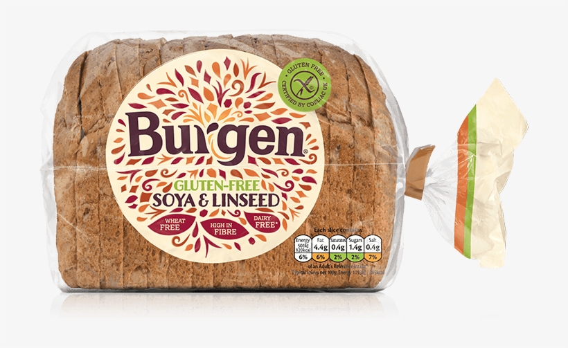 Gluten-free Soya & Linseed - Burgen Soya And Linseed, transparent png download