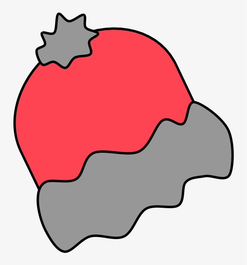 Hat, Winter, Red, Gray, Style 1, Png, transparent png download
