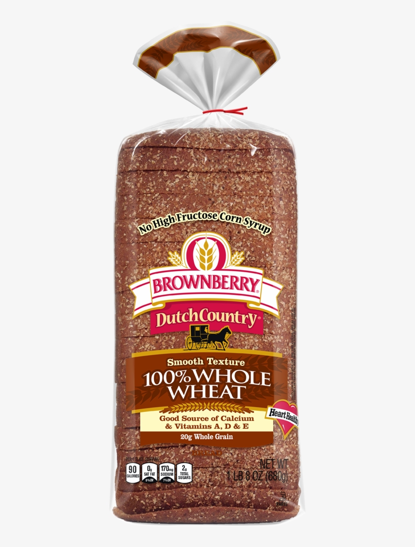 Brownberry Dutch Country 100% Whole Wheat Package Image - Bread, transparent png download