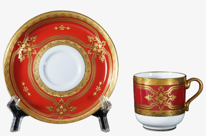 Minton For Tiffany Dark Red Porcelain Cabinet Cup & - Porcelain, transparent png download