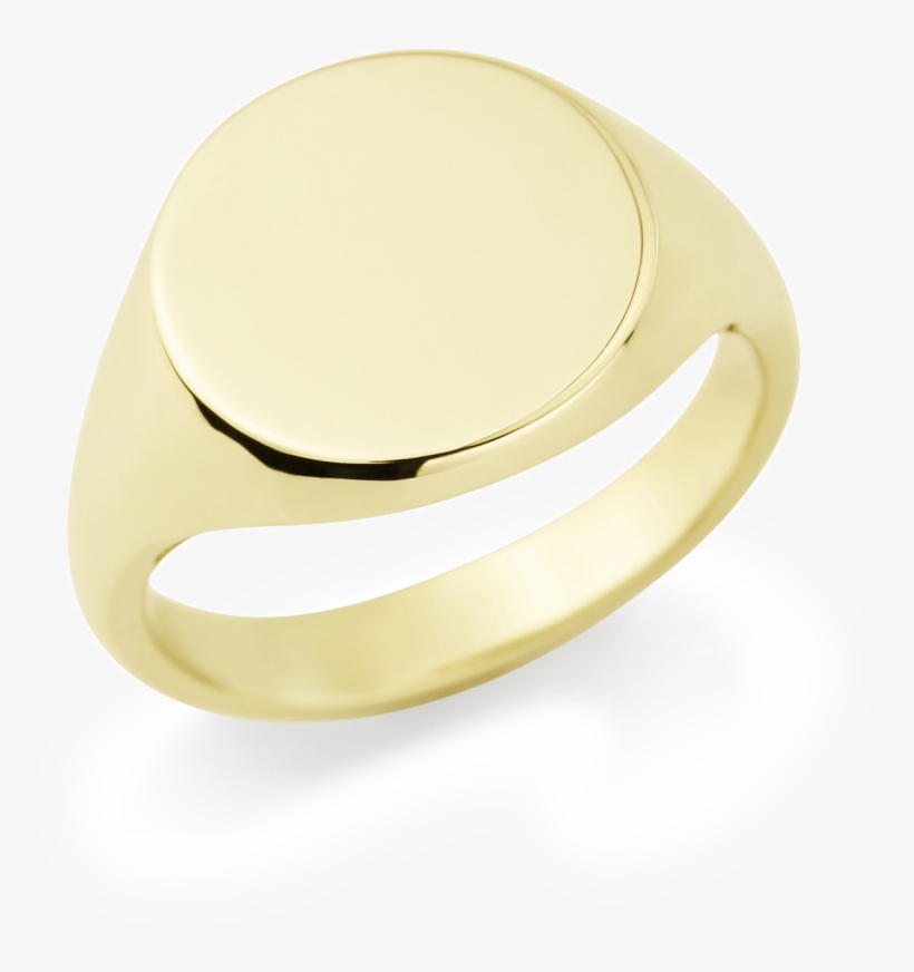 9ct Yellow Gold Signet Ring - Ring, transparent png download