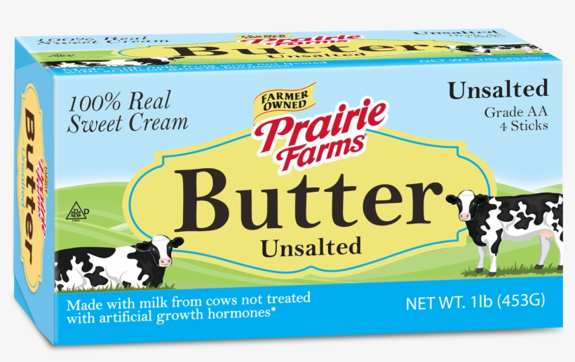 Butter Quarters, 1lb, Unsalted - Dairy Cow, transparent png download