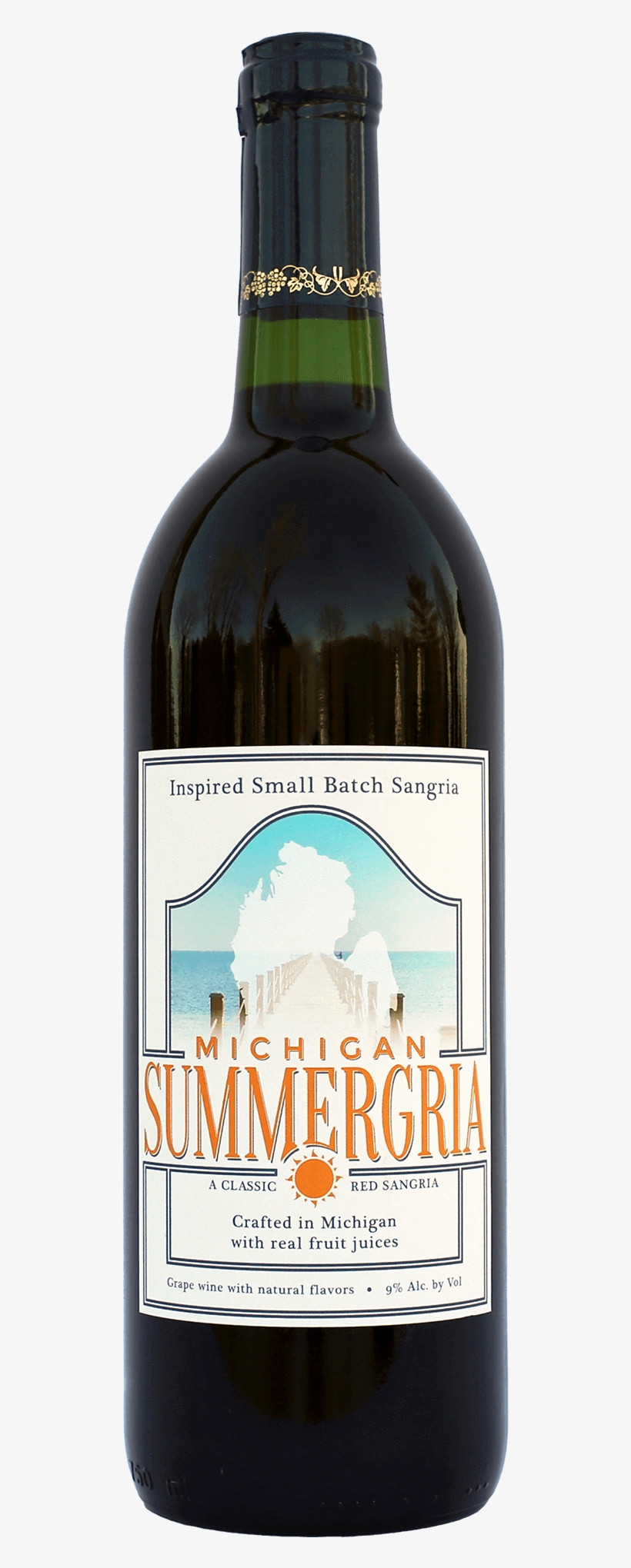 Michigan Summergria A Classic Red Sangria - Glass Bottle, transparent png download