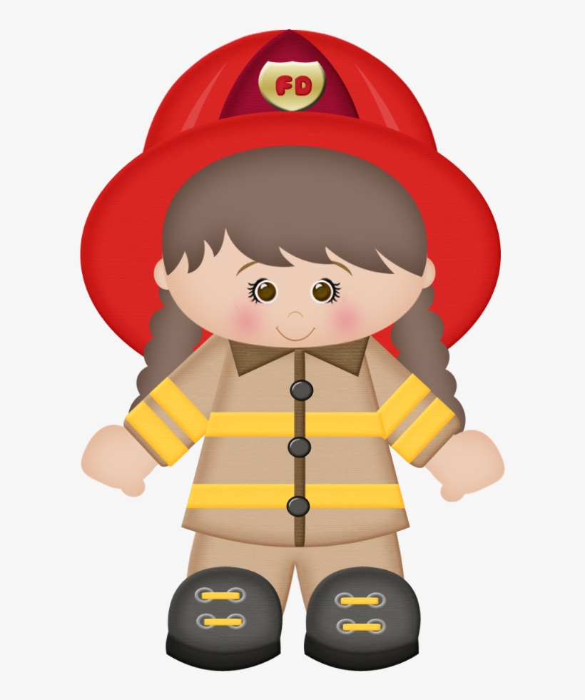 Jpg Library Download Bombeiros E Pol Cia Minus Dibujos - Bombeiro Cute Png, transparent png download