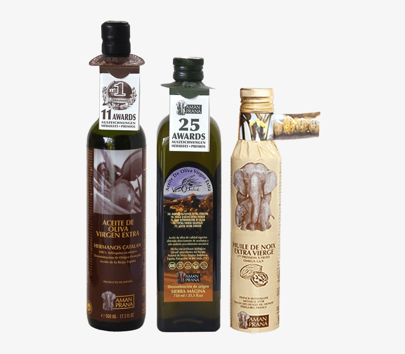 Amanprana Olive Oils Walnut Oil - Glass Bottle, transparent png download