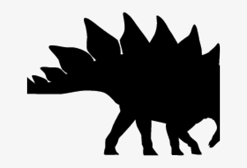 Stegosaurus Clipart Dinosaur Silhouette - Silhouette, transparent png download