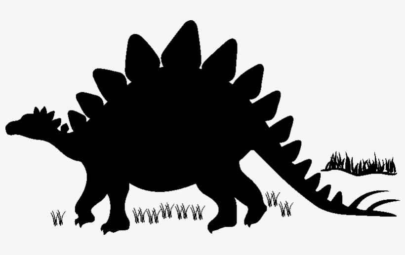 Sticker Dinosaure Stegosaure Ambiance Sticker Kc12358 - Silhouette Stegosaure, transparent png download