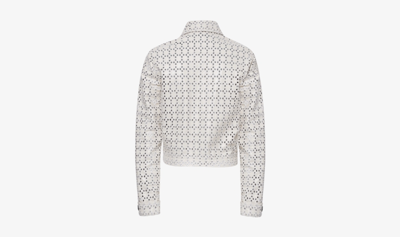 Embroidered Faux-leather Jacket - Sweater, transparent png download