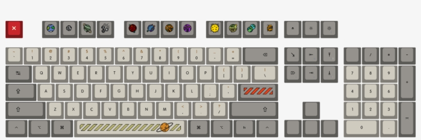 Planetboard By Stiligfox 104-key Custom Cherry Mx Keycap - Adobe Premiere Pro Pc Keyboard, transparent png download