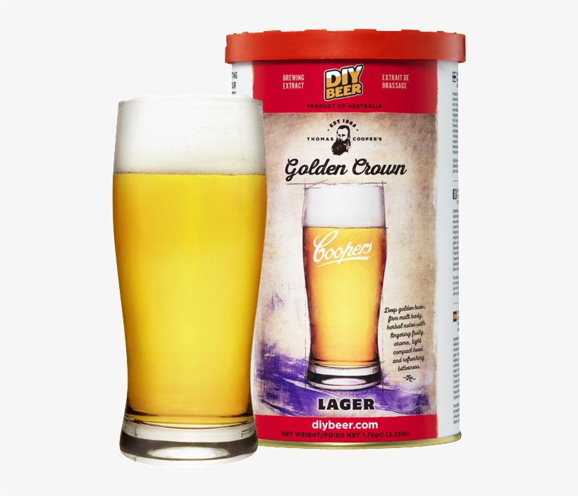 Golden Crown Lager - Coopers Lager Brew, transparent png download